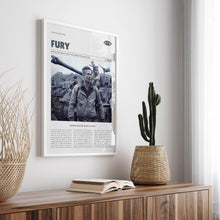 Fury, David Ayer, Retro Movie Poster, Custom Movie Poster 4421169615