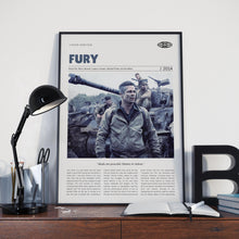 Fury, David Ayer, Retro Movie Poster, Custom Movie Poster 4421169615