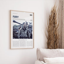 Fury, David Ayer, Retro Movie Poster, Custom Movie Poster 4421169615
