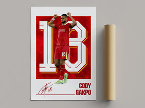 Gakpo Poster Liverpool Football Poster, Soccer Wall Art Gift For Fans 4392452905
