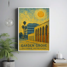 Garden Grove Poster Print, Garden Grove Travel Poster, Garden Grove Van Gogh Style Wall Art, Garden Grove, California, United States
