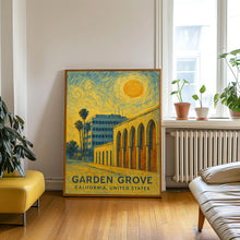 Garden Grove Poster Print, Garden Grove Travel Poster, Garden Grove Van Gogh Style Wall Art, Garden Grove, California, United States