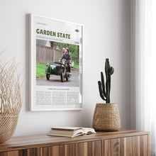 Garden State, Zach Braff, Retro Movie Poster, Custom Movie Poster Print 4421169198