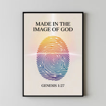 Genesis 1 27 Fingerprint, Christian Wall Art, Religious Baptism Gift, Trendy Decor1