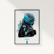 George Russell 2025 Mercedes Poster F1 Wall Art 1875517702