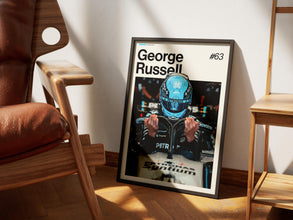 George Russell Poster, Russell Mercedes Wall Art, Framed F1 Print, Motorsport Grand Prix Decor, Car Racing Artwork, George Russell Poster 4373102114