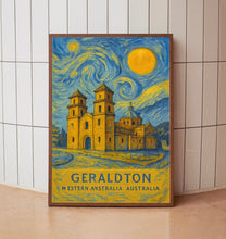 Geraldton Poster Print, Geraldton Travel Poster, Geraldton Van Gogh Style Wall Art, Geraldton, Western Australia, Australia