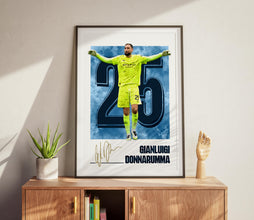 Gianluigi Donnarumma Poster Manchester Football Vector Art Print 4392594106