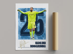 Gianluigi Donnarumma Poster Manchester Football Vector Art Print 4392594106