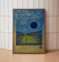 Gillette Stadium Poster, Patriots Poster, Minimalist, Helvetica, Mid-Century Modern, Football Art, Football Stadium Poster