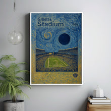 Gillette Stadium Poster, Patriots Poster, Minimalist, Helvetica, Mid-Century Modern, Football Art, Football Stadium Poster