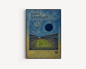 Gillette Stadium Poster, Patriots Poster, Minimalist, Helvetica, Mid-Century Modern, Football Art, Football Stadium Poster