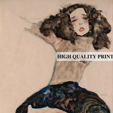 Girl with Lifted Skirt (1911), Egon Schiele Art Print, Egon Schiele Reproduction, Egon Schiele poster, Schiele wall art, Schiele wall decor 1323556750