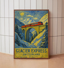 Glacier Express Switzerland Travel Print, Glacier Express Travel Poster Print, Switzerland Train Travel Wall Art, Glacier Express
