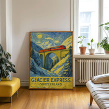 Glacier Express Switzerland Travel Print, Glacier Express Travel Poster Print, Switzerland Train Travel Wall Art, Glacier Express