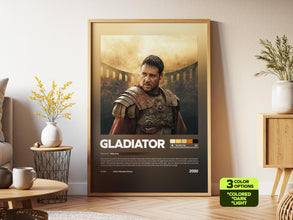 Gladiator Movie Poster, Cinematic Wall Art, Historical Film Decor, Russell Crowe, Physical Print 4385608424