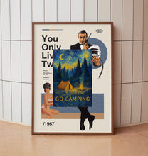 Go Camping Art Print, Wild Camping, Outdoor Adventure, Hiking, Vintage Travel Poster, Wall Art Print Gift, Campfire Painting, Tent, Nature