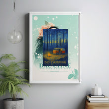 Go Camping Travel Poster, Camper Van Print, Wild Camping, Outdoor Adventure, Hiking, Vintage Travel Poster, Vanlife, Campfire, Caravan, Gift