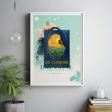 Go Climbing Art Print, Rock Climbing, Bouldering, Outdoor Adventure, Vintage Travel Poster, Wall Art Print Gift, Hiking, Nature, Mountains