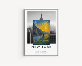 Go Cycling Print, Road Cycling, Vintage Travel Poster, Bicycle Wall Art, Outdoor Hobbies, Bike Gift, Biking Adventure, Cycle Touring Poster