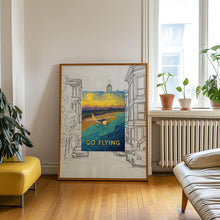 Go Flying Travel Poster, Outdoor Hobbies, Cessna Plane, Aviation, Vintage Travel Print, Adventure, Pilot, Aircraft, Skyhawk, Aeroplane Art