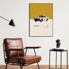 Goldfinger Inspire Poster  Car in Movie Poster  Mid Century Modern Poster  Minimalist Poster  Retro Art Print  Classic Movie 1585860920