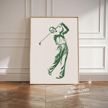 Golf Vintage Poster  Mid Century Modern Sports Art Print  Golf Gift  Gift for Dad  Retro Poster  Printable Art  Digital Download 1833915459