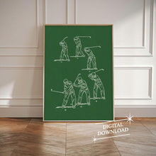 Golf Vintage Poster  Mid Century Modern Sports Art Print  Golf Gift  Gift for Dad  Retro Poster  Printable Art  Digital Download 1820408140