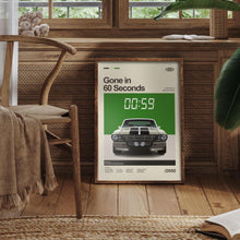 Gone in 60 Seconds Poster, Mid Century Modern Gone in 60 Seconds Movie Poster, Retro Movie Print, Modern Vintage Movie Posters 4371056420