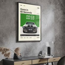 Gone in 60 Seconds Poster, Mid Century Modern Gone in 60 Seconds Movie Poster, Retro Movie Print, Modern Vintage Movie Posters 4371056420