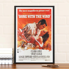 Gone with the Wind Clark Gable Movie Poster, Limited Edition Collectibl Room Decor, Home Decor, Wall art, Gifts for him 1797059632