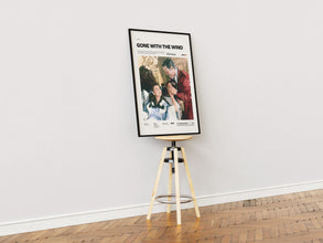 Gone with the Wind Poster Print, Vivien Leigh and Clark Gable Poster in Gone with the Wind, Alternative Movie Poster, Cinematic Room Decor 1886044315