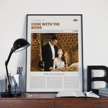 Gone with the Wind, Victor Fleming, Retro Movie Poster, Custom Movie Poster 4421172098