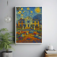 Graceland Memphis Poster – Iconic Elvis Presley Home Art Print – Rock and roll decor