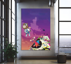 Graduation Album Cover Canvas,Rapper Graduation Album Print, Album Cover Poster, Rapper Decor, Music Poster, Framed Wall Art 1832053903