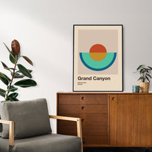 Grand Canyon National Park Mid Century Poster  Abstract Travel Poster  Minimalist Art Print  Arizona Poster 1490614700