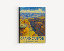 Grand Canyon Travel Print, Grand Canyon Poster Print, National Parks Wall Art, National Parks Poster, National Parks Travel