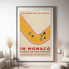 Grand Prix of Monaco Advertising Poster, Formula 1 Style Print, Ad Wall Art, Vintage Racing Sprint Retro F1 Design Advertisement 1786865528