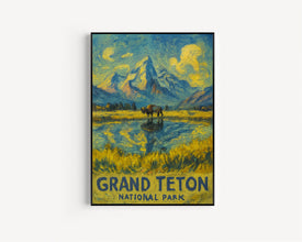 Grand Teton National Park Print Wall Art, Grand Teton Poster, National Park Wall Art, Travel Travel Print, Travel Gift