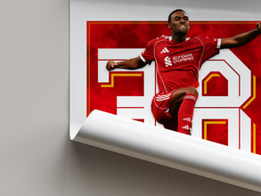 Gravenberch Poster Football Poster, Liverpool Soccer Wall Art Gift For Fans 4392454219