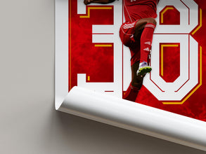 Gravenberch Poster Football Poster, Liverpool Soccer Wall Art Gift For Fans 4392454219