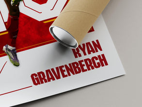 Gravenberch Poster Football Poster, Liverpool Soccer Wall Art Gift For Fans 4392454219