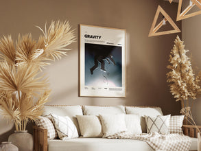 Gravity Poster, Sandra Bullock and George Clooney Starring Gravity Movie Poster Print, Cinematic Room Decor, Digital Print Poster 1893370977