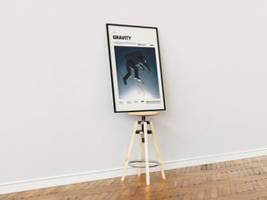 Gravity Poster, Sandra Bullock and George Clooney Starring Gravity Movie Poster Print, Cinematic Room Decor, Digital Print Poster 1893370977