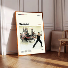 Grease Movie Poster, Mid-Century Modern Art, Minimalist Movie Print 4426131900