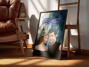 Grease Poster, Retro Movie Poster, Vintage Poster, John Travolta, Danny and Sandy, Olivia Newton-John, Musical Film Poster, Gift for Her 4309052999