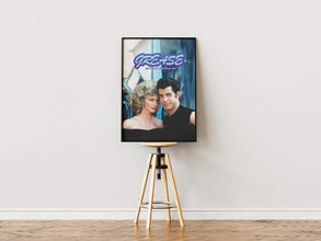 Grease Poster, Retro Movie Poster, Vintage Poster, John Travolta, Danny and Sandy, Olivia Newton-John, Musical Film Poster, Gift for Her 4309052999