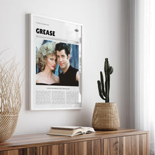 Grease, Randal Kleiser, Retro Movie Poster, Custom Movie Poster Print 4421168182