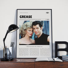 Grease, Randal Kleiser, Retro Movie Poster, Custom Movie Poster Print 4421168182