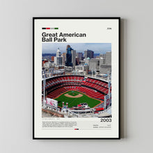 Great American Ball Park Poster, Cincinnati Reds Poster Print, MLB Stadium Poster, Baseball Fan Gift